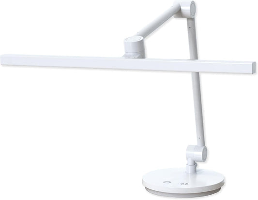 ArchDesk 18.9’ Desk Lamp: Dim, Warm~Cool White Adjustable, Anti-Glare, Sensor, 10W LED, Eye Protection, Foldable, Perfect for Painting, Design, Work, Study, Reading & Office (White)