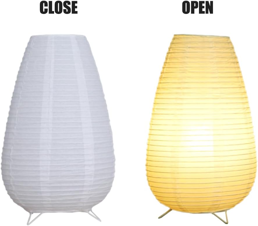 Small Table Lamp, Cute Paper Lamp, Ambient Lighting Lamp, Cozy Bedside Lamp, Minimalist Warm Glow Light for Bedroom Living Room Kids Room Dorm