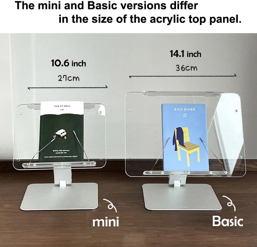 MITER 2-in-1 Magnetic Book & Tablet Stand – Detachable Acrylic Holder for Paper Books, Magnetic Mount for iPhone, iPad, Galaxy, Kindle, Boox, e-Reader Adjustable Innovative-Stand