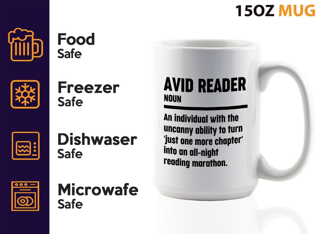 Book Lover Coffee Mug 15oz White - Reading Marathon - Book Lover Gifts For Women Book Club Book Lovers Gifts Bookworm Book Reader Gifts