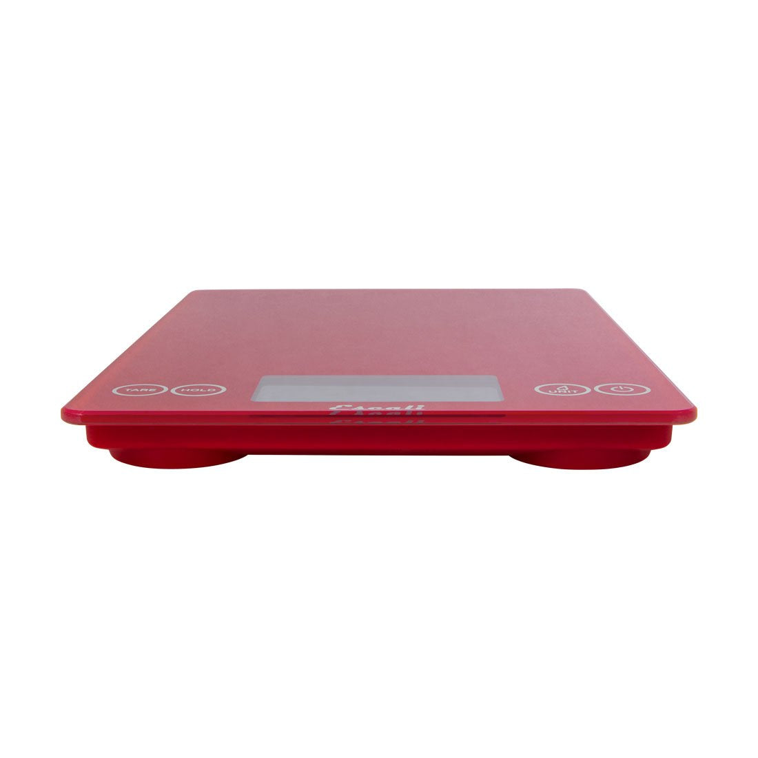 Escali Arti Glass Food Scale Digital Countertop Kitchen, Baking and Cooking Scale with Nutrition and Calorie Counter, 15-Pound Capacity, 9" x 6.5" x .75", Rio Red