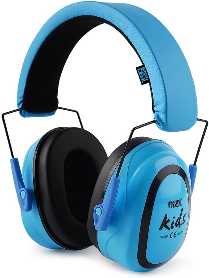 GREEN DEVIL Kids/Toddler Ear Hearing Protection Safety Ear Muffs For Age 3-16 27.4dB Noise Cancelling Headphones 27.4dB