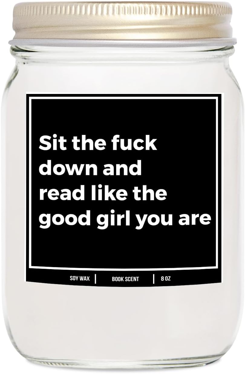 You Nique Designs Smut Candle 8oz - Adult Book Lovers Gifts - Smutty Bookworms Surprise Ideas, Funny Reader Presents - Smut Book Merch - Smutty Bookish Gifts