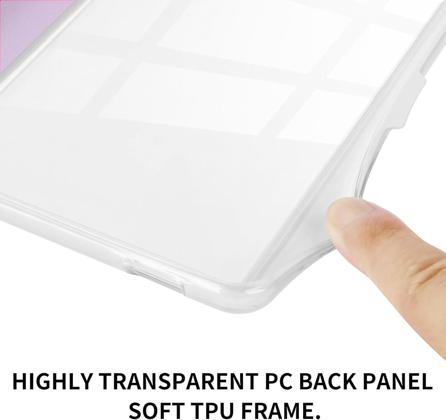 Case for 6" Kobo Clara Colour 2024 Released, Ultra Clear Soft Flexible Transparent TPU Back Cover with Auto Sleep/Wake for Kobo Clara Colour, Light Purple