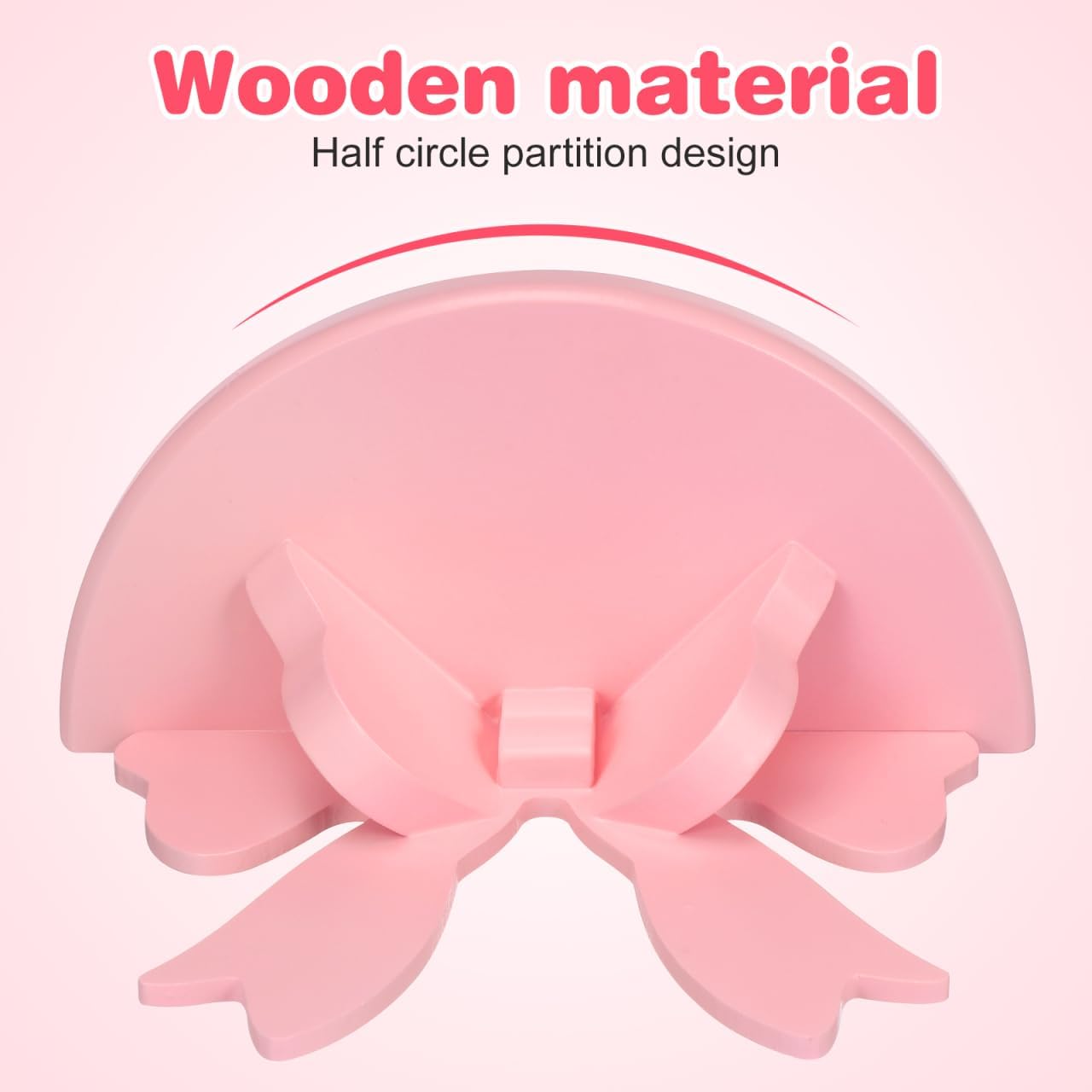 Cabilock Pink Wood Floating Shelf 7.87X5.11X3.93 Inch Wall Mounted Partition Rack Organizer for Bedroom Bathroom Kitchen Living Room Decoration