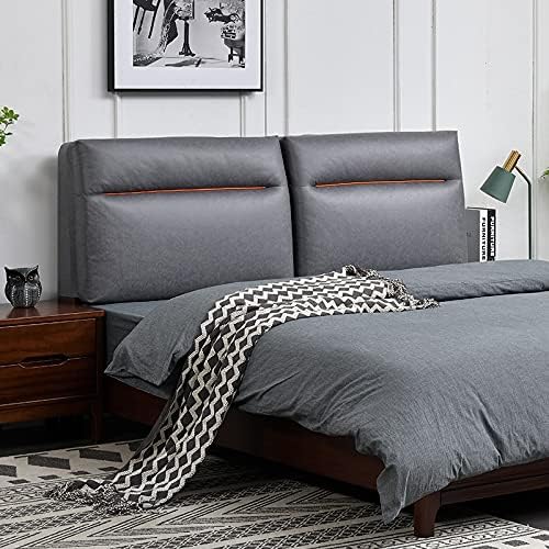 Upholstered Headboard Reading Pillow,Faux Leather Bed Rest Positioning Support Pillow,Perfect Lumbar Cushion Suitable for Bed with headboard,Removable Cover(Can Be Customized)
