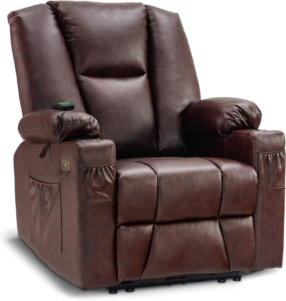 Electric Recliner Chair for Adults Lift Recliner Chairs with Massage and Heat Adjustable Sofa with Extended Footrest for Living Room Home Theater