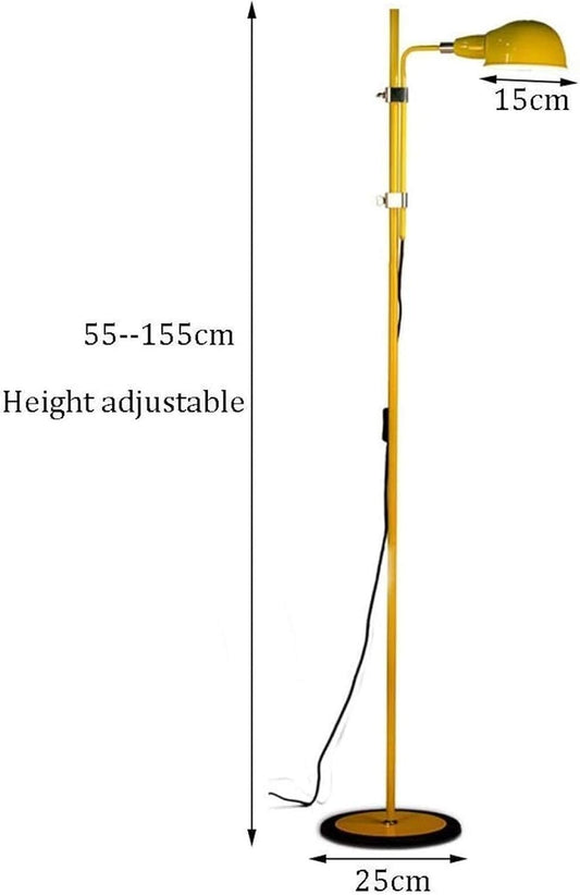 Floor Lamp LED Height Adjustable Living Room Bedroom Study Stereo Reading Light Red (Size : Yellow)