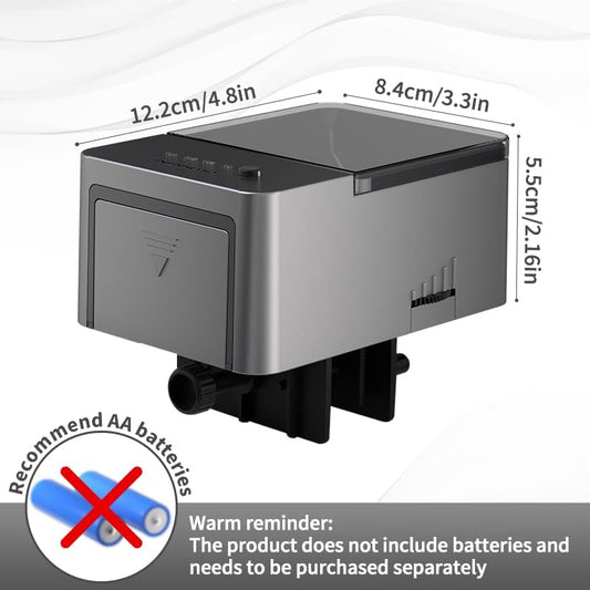 100ml Automatic Feeder for Aquarium Vacation Timer for Fish Tank Food Adjustable Auto Fish Feeder Dispenser for Pellets Strips 8/12/24/48H Timer Battery Operated(Not Included)