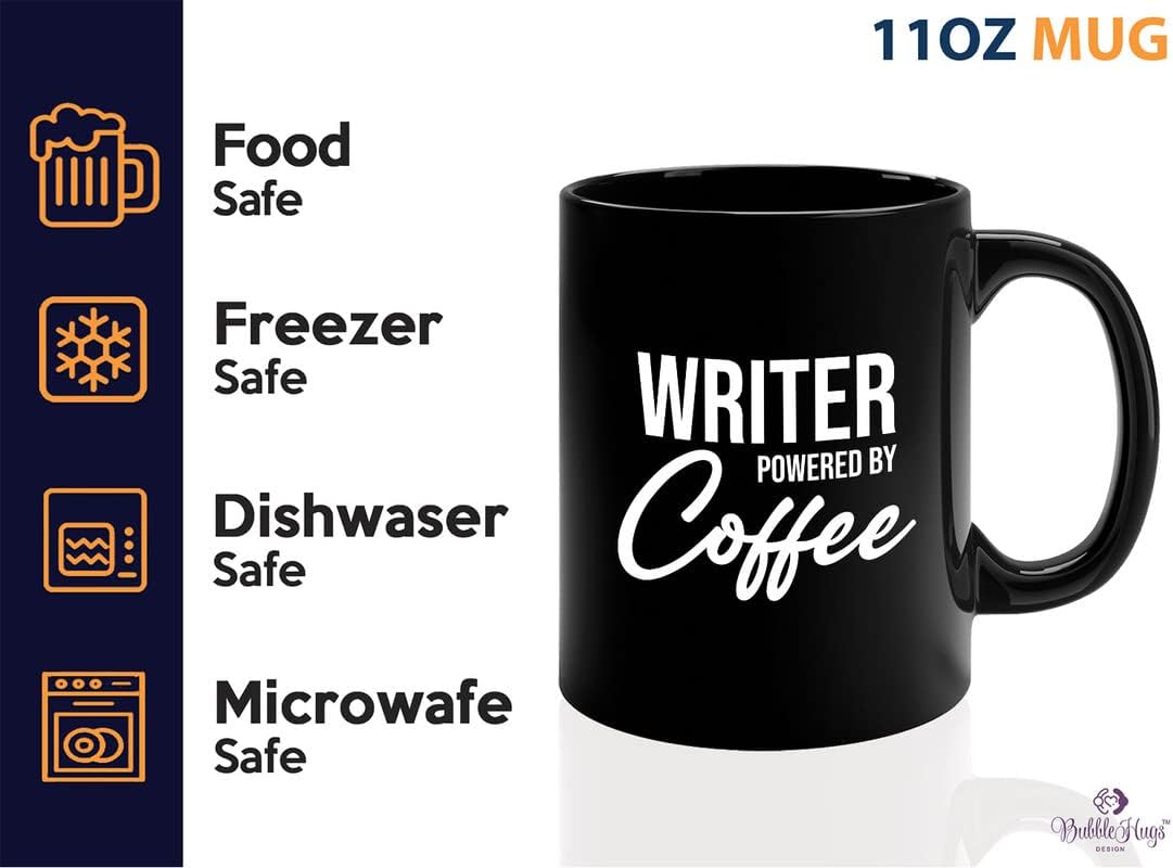 Writer Coffee Mug 11oz Black - Writer by coffee - Paper Butterfly Lid For Novelist Poet Columnist Encouragement journalist author book lover bookworm