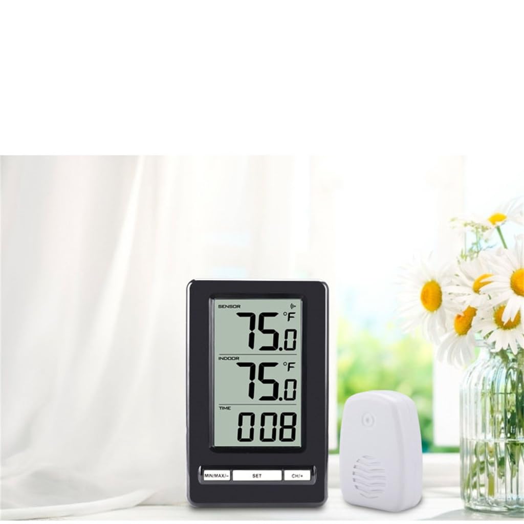 Indoor and Outdoor Thermometer Room Temperature Gauge Large Screen Digital Display