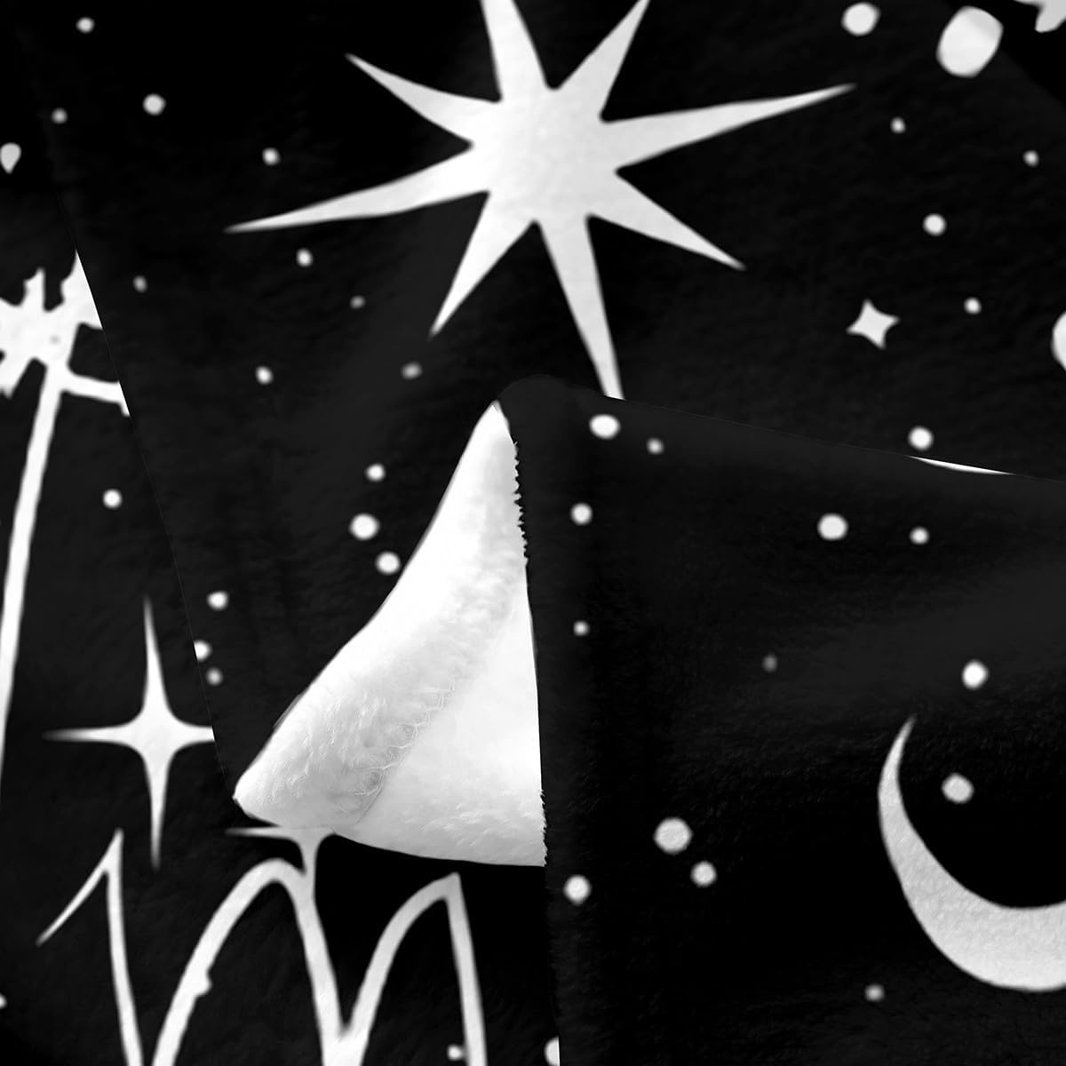 Feelyou Aries Blanket 40"x50" Zodiac Plush Throw Blanket, for Sofa Couch Kids Boys Girls Decor Psychedelic Flannel Fleece Blanket Twelve Constellations Black Bedroom