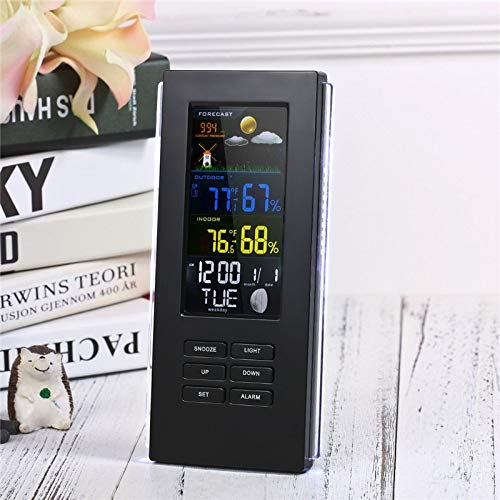 TS-74 Remote Precision Digital Thermometer Indoor and Outdoor and Hygrometer with Clock Function(D)