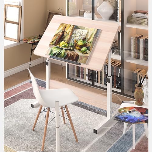 Drawing Tilting Tablet,Drafting Table,Folding Drawing Table, Height Adjustable Drafting Desk, Art Desk Reading Games and Paint for Home Office Couch Sofa Table (Size : 31.4in/80cm)