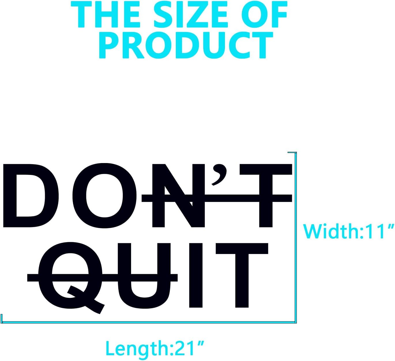 AnFigure Gym Motivational Wall Stickers, Office Inspirational Quotes Wall Decals, Garage Classroom School Bedroom Home Vinyl Art Don't Quit Do It Wall Decor 21"X11"