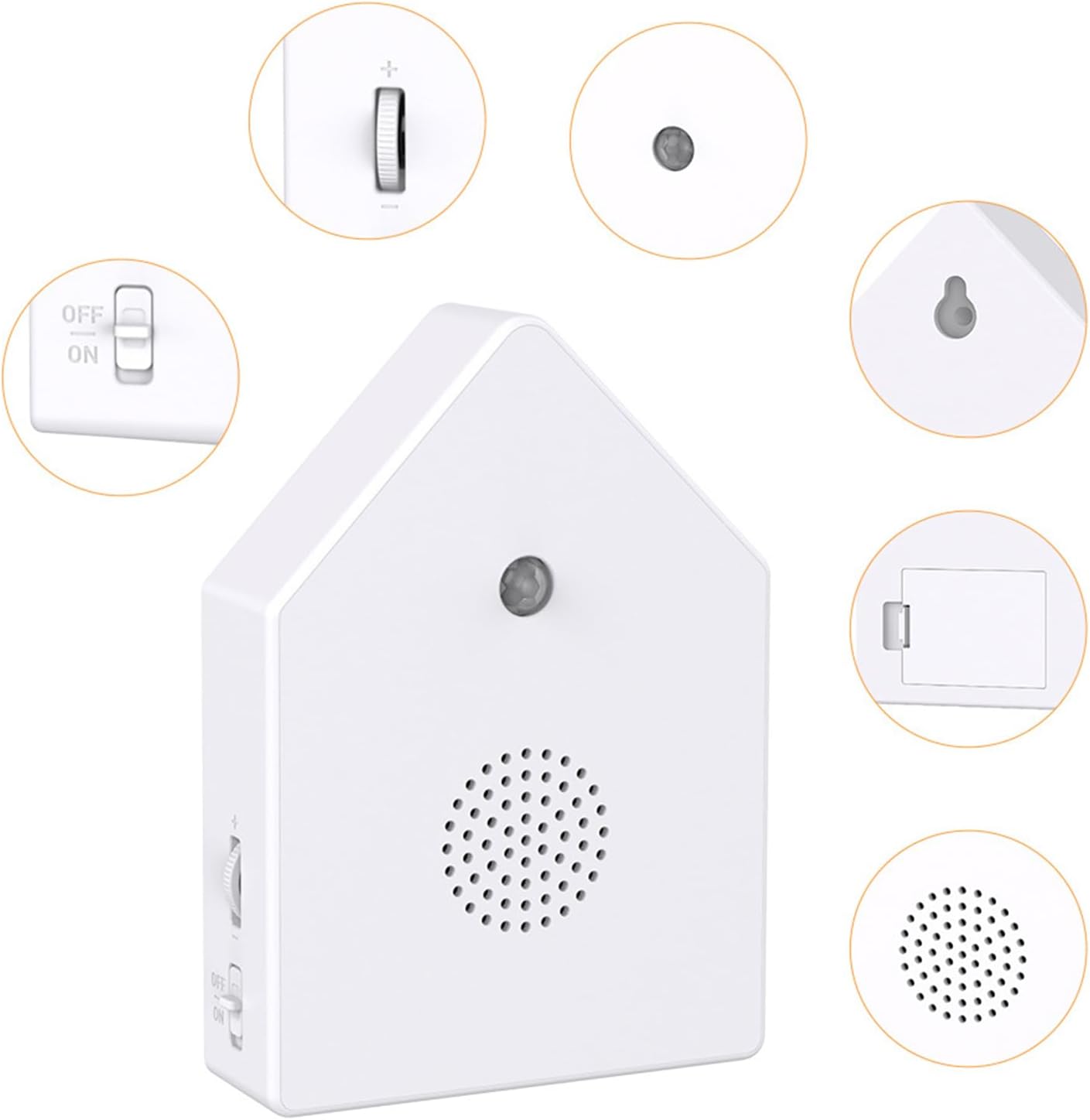 Bird Sound Machine - Motion Sensor Singing Bird Box, Relaxing Nature Audio Device with Automatic Chirping Feature, Ideal for Home Bathroom Bedroom Living Room Spa Yoga Space Women Gift