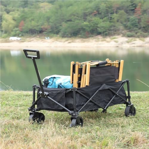 Portable Camping Cart,Outdoor Beach Trolley Cart with Folding Design for Camping Portable and Multifunctional Stall Trolley for Camping Gear Beach Accessories and Outdoor Supplie