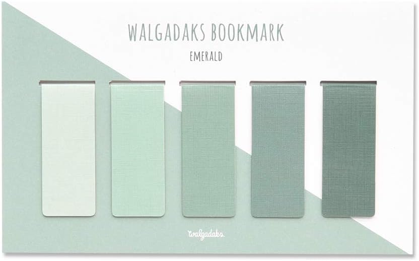 Monolike Magnetic Bookmarks Emerald, Set of 5