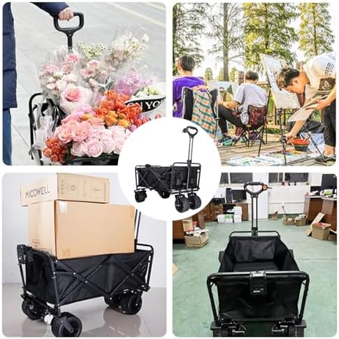 Portable Camping Cart,Electric Camping Festival Trolley Cart with Electric Assistance Folding Garden Wagon 200L/150KG Large Capacity for Camping Outdoor Activities Be