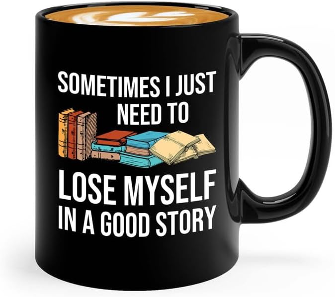 Reading Coffee Mug 11oz Black - Need to Lose Myself - Reader Gift Book Addict Book Lover Bookish Appreciation For Friend Novelist Writer Librarian Bookworm