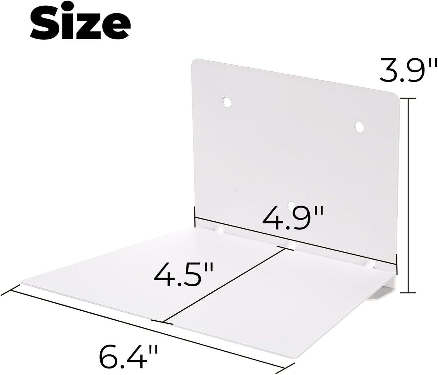 Hiceeden 6 Pack Floating Bookshelves for Wall, Invisible Floating Book Shelf Hidden Bookshelf, Metal Wall Mounted Heavy-Duty Book Holder for Bedroom, Living Room, White