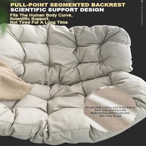 Rocking Outdoor Lounger Chair Chaise Lounge Zero Gravity Rocker,Ergonomic Outdoor Rocking Chair with Soft Thick Cushion Comfy Wicker Lounge Chair for Living Room Bedroom Reading Room Indoor