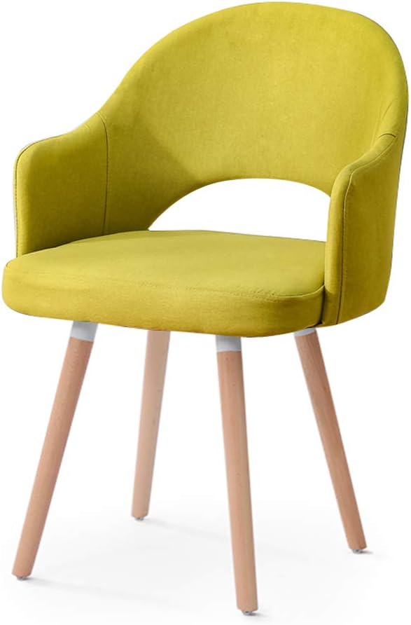 Comfortable Chair Dining Chairs for Kitchen,Mid Century Modern Lounge Chair,Accent Arm Chairs with Upholstered and Solid Wood Legs,for Restaurant/Pub/Cafe/Living Room/Hotel Leisure Chair
