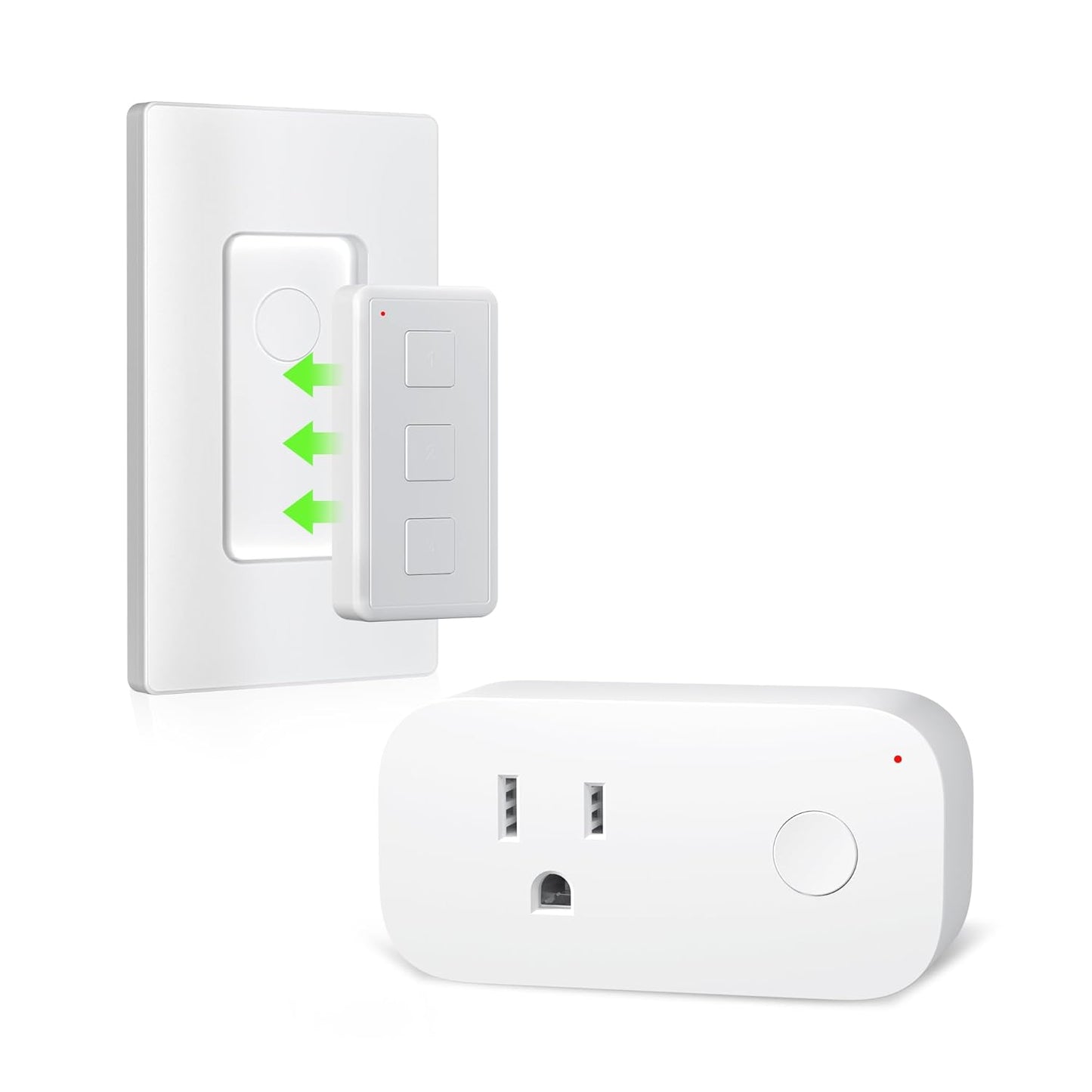 Remote Control Outlet Plug Switch, BN-LINK Wireless Light Remote Switch - Magnetic Removable, No Wiring Needed for Lamps, Lights, Fan, 100ft RF Range, 100ft RF Range, Pre-Programmed