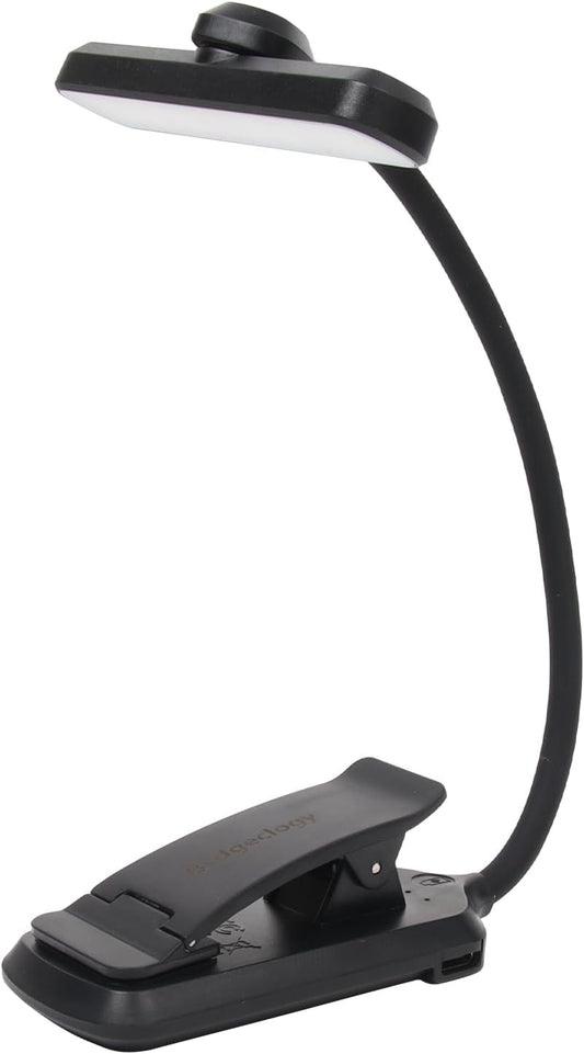 24 Led Rechargeable Book Light for Reading in Bed-Eye Caring 3 Color Temperatures,80 Hrs Runtime Lightweight Clip-On Lamp, Perfect for Kids, Book Lovers, and Student Gifts(Black, Rotating)