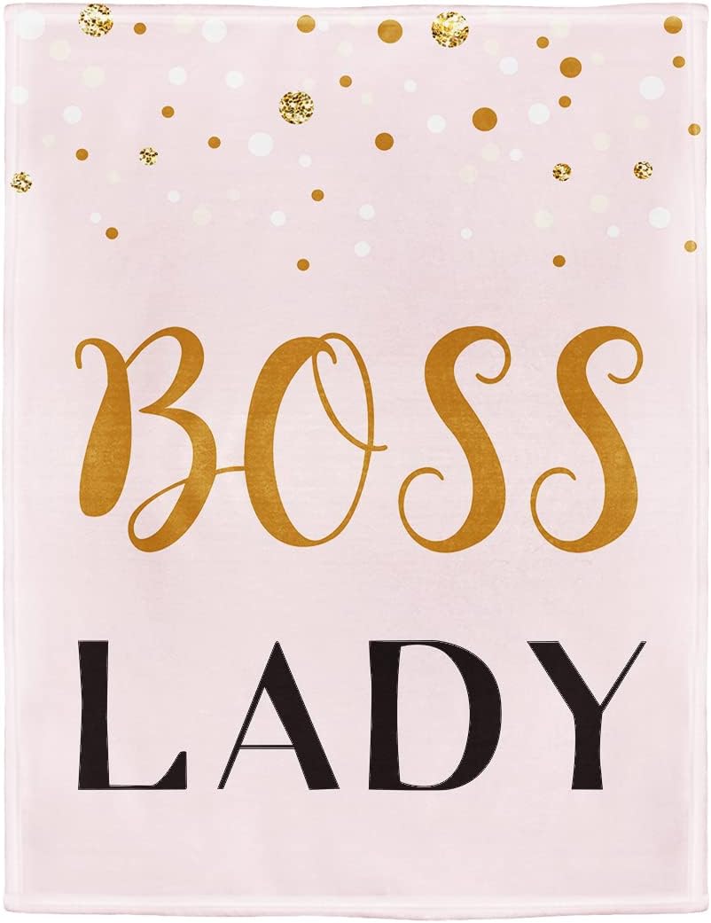 Soft Warm Fleece Throw Blanket for Couch Sofa and Bed Boss Lady Pink 60"X80"
