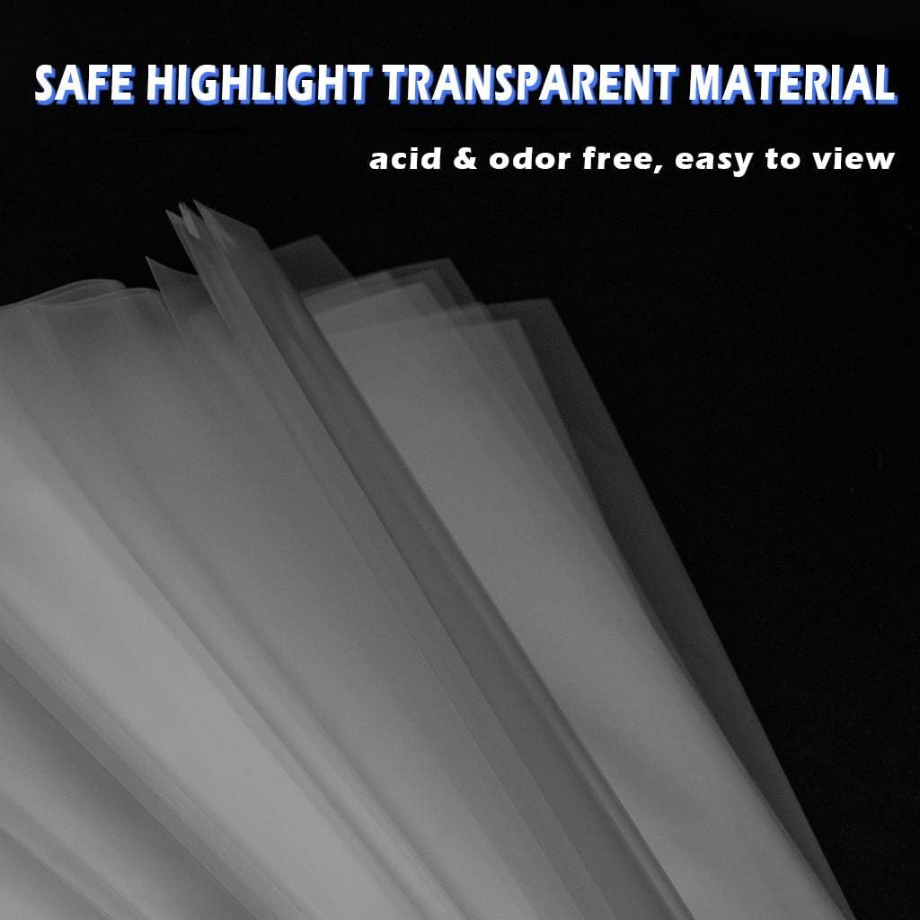 Sheet Protectors - 50 Sheets 4 mils Strong Extra Heavyweight Clear Top Load 8.5 x 11 Inch Highlight Transparent Acid-Free for 3 Ring Binder OS0150