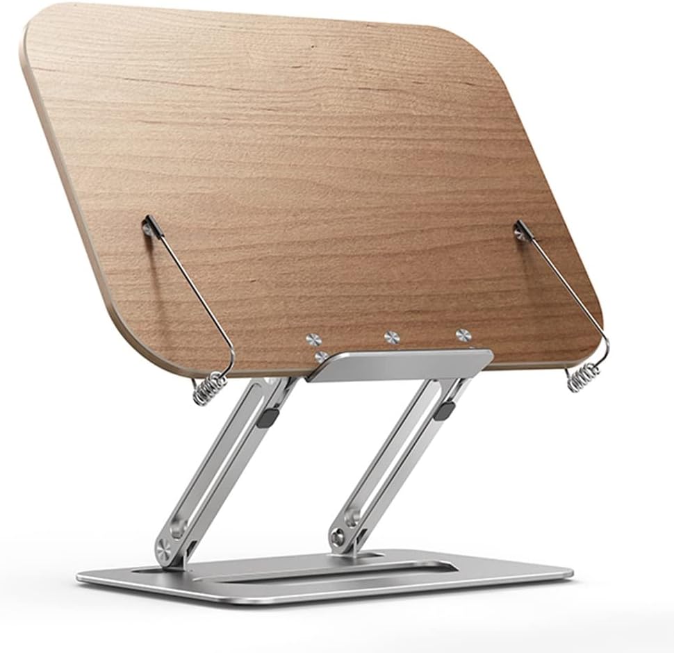 Laptop Stand Multifunction Read Books Holder for Air Notebook Walnut Support