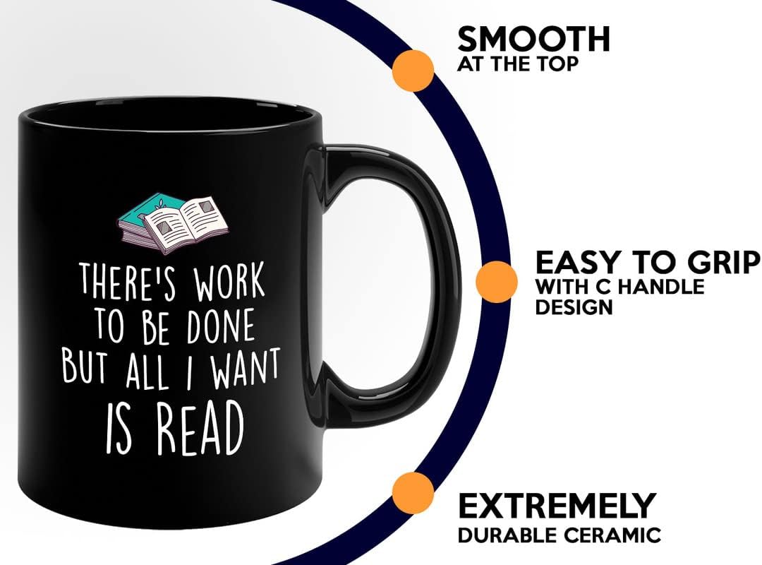 Book Lover Coffee Mug 11oz Black - Books for Everyone - Bibliophile Fiction Novel Women Teens Teacher Librarian Book Reader Book Lover