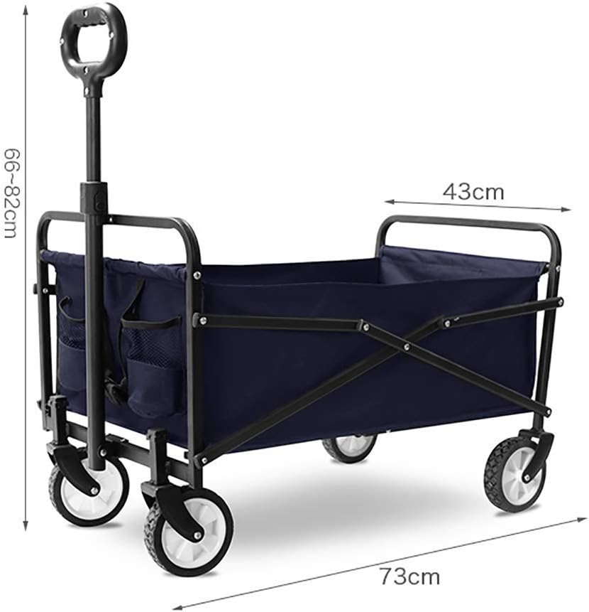 Portable Camping Cart,Folding Portable Garden Trolley Cart Heavy Duty Wagon Multi-Function Shopping Cart for Outdoor Camping Beach Supermarket Pull Truck