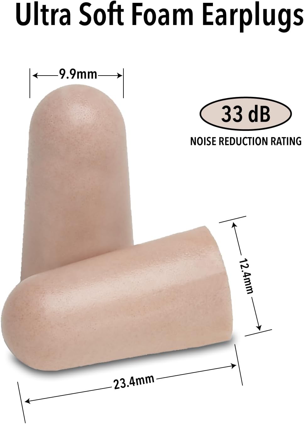 Mack's Ultra Soft Foam Earplugs, 50 Pair - 33dB Highest NRR, Comfortable Ear Plugs for Sleeping, Snoring, Travel, Concerts, Studying, Loud Noise, Work | Made in USA