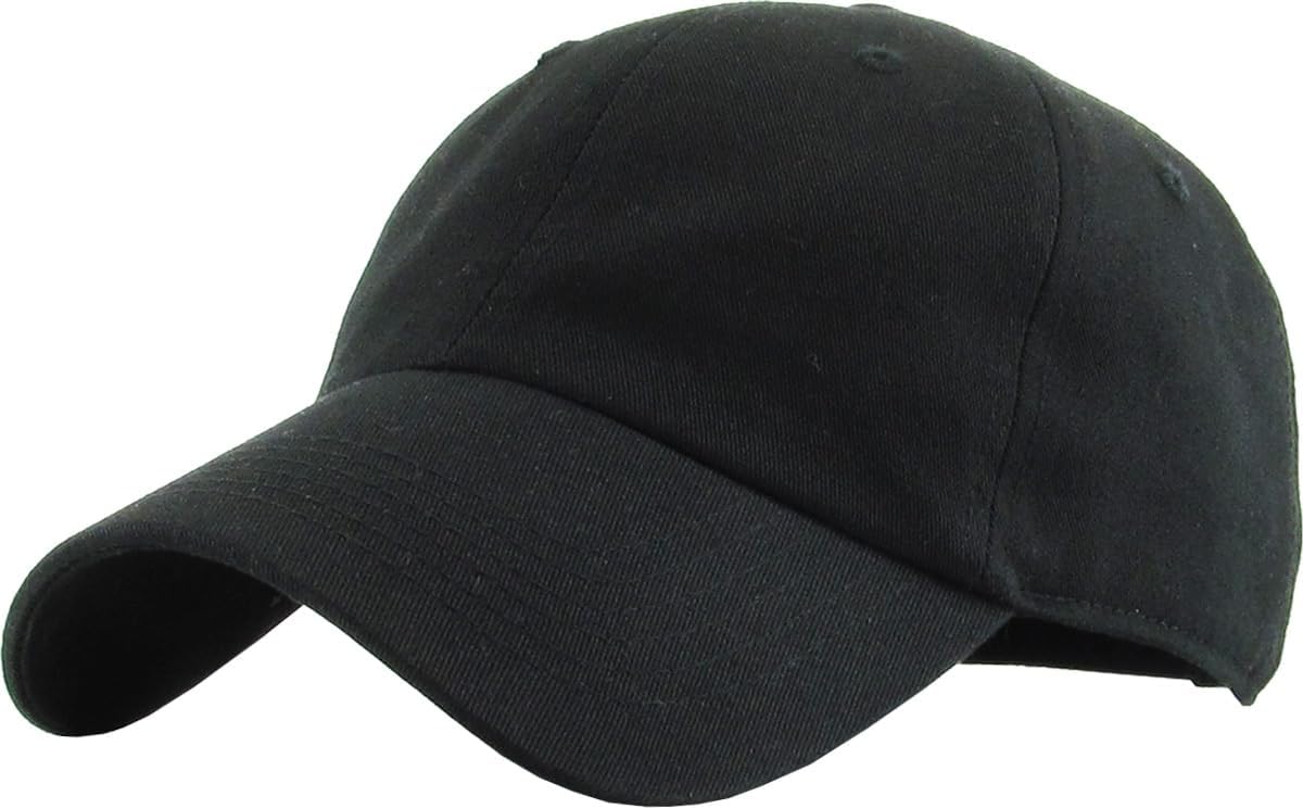KBETHOS Classic Unisex Cotton Adjustable Low Crown Baseball Cap – Plain Dad Hat