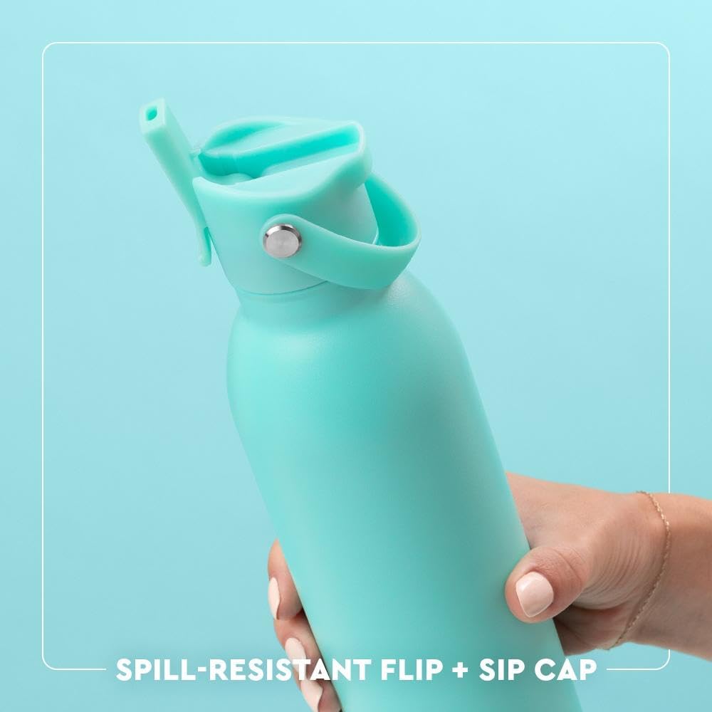Swig Life 26oz Insulated Water Bottle, Travel Water Bottle with Straw and Lid, Cup Holder Friendly, Stainless Steel (Garden Party)