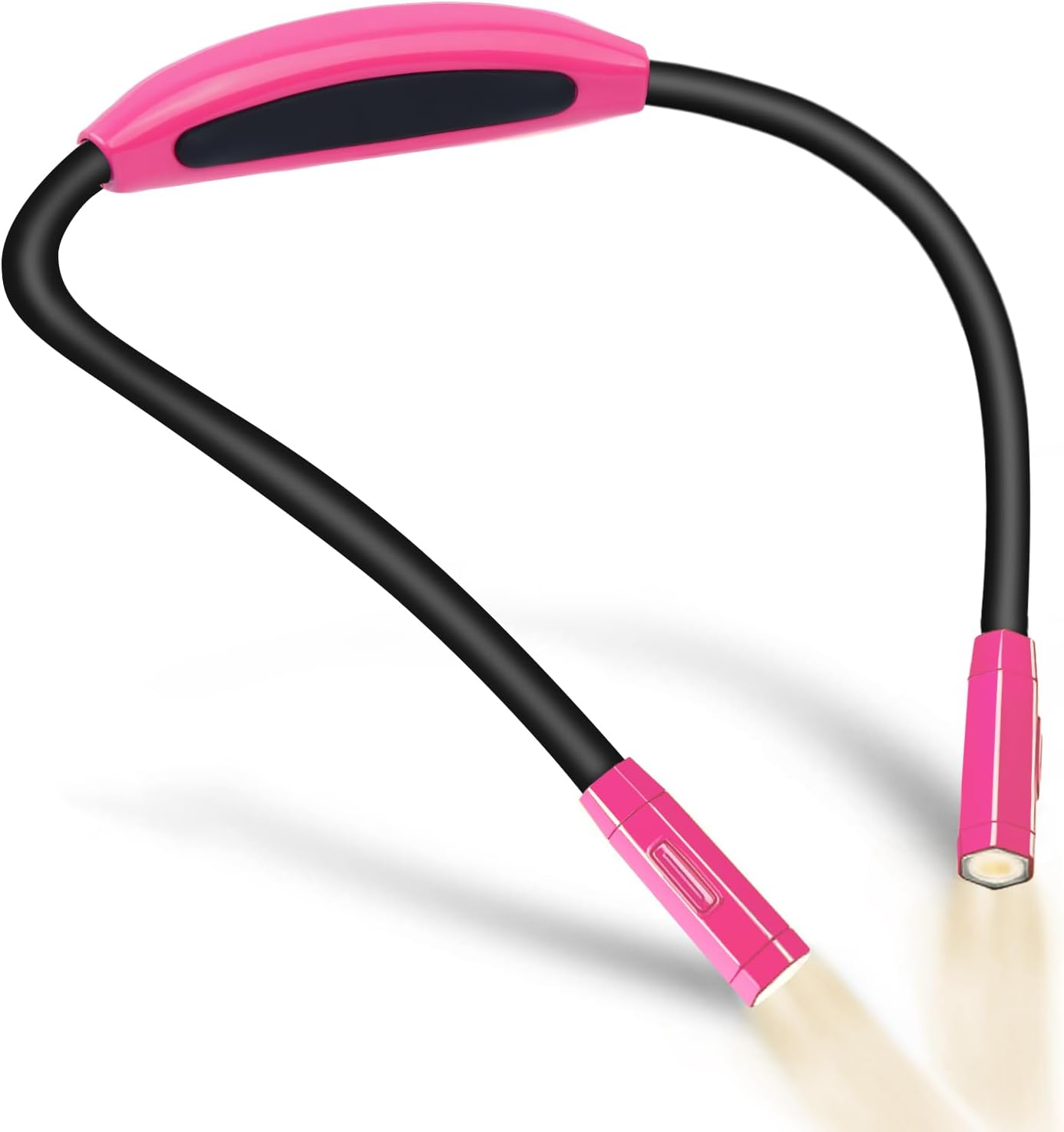 Vekkia Lightweight Neck Reading Light - 3 Colors, 9 Brightness. Rechargeable, Hands - Free, Portable. for Bed Reading, Knitting, Sewing, Crafting. Appeals to Repair & Craft Fans （Pink