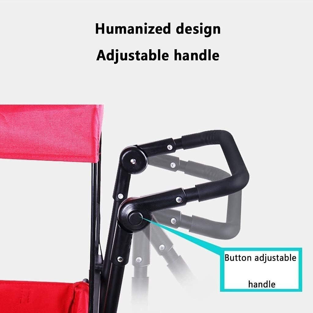 Outdoor Folding Utility Wagon Handcart Foldable with Brakes Outdoor Garden Utility Truck Portable Camping Transport Vehicle Load-Bearing 100kg / 220lbs (Color : Style 2) (Style 1)