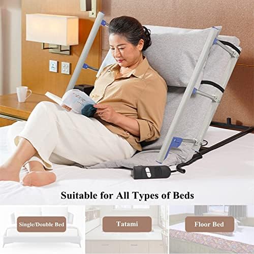 Electric Adjustable Bed Backrest，Electric Lifting Bed Backrest Electric Lifting Bed Backrest W/Remote Control & Foldable, Removable Armrests Portable Pillow Lifter Nursing Lifting Mattress B