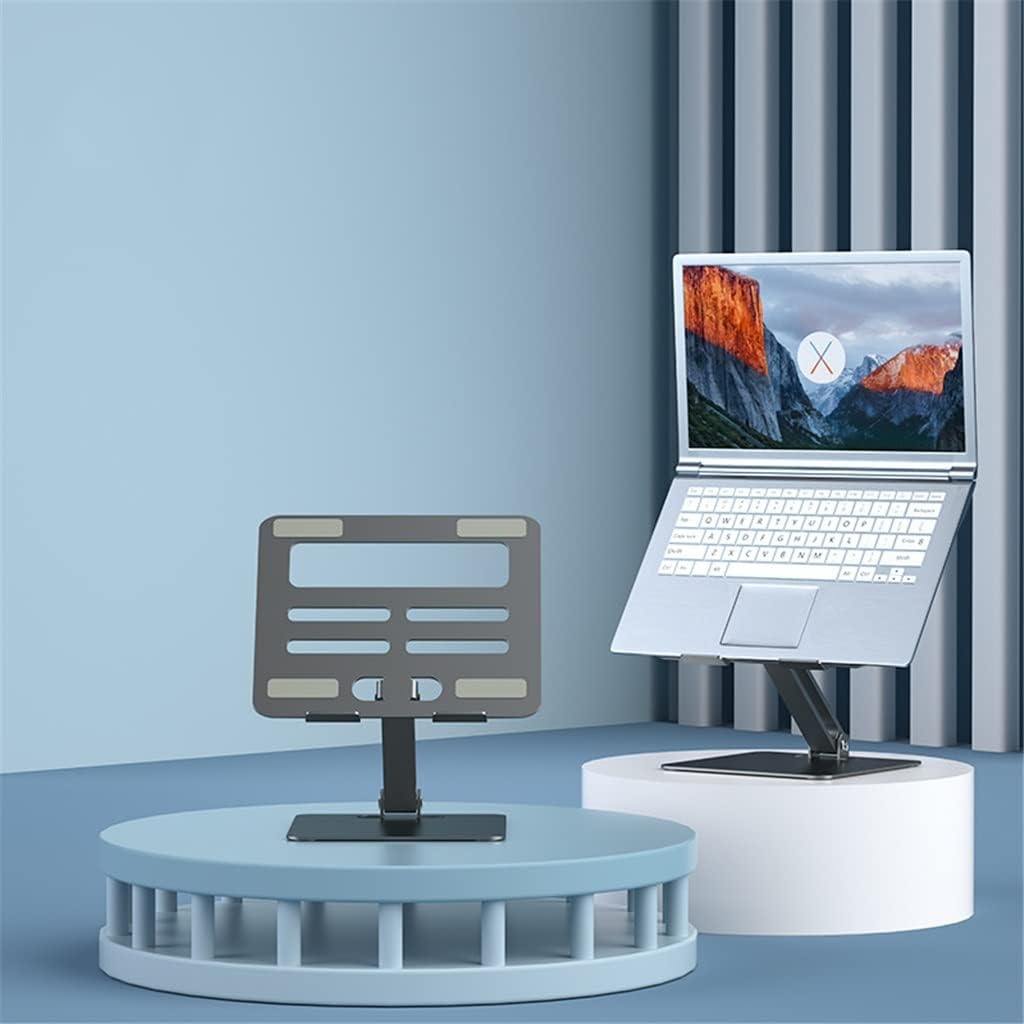 Laptop Stand Computer Aluminum Alloy Folding Portable Heightening Heat Dissipation(Gray)