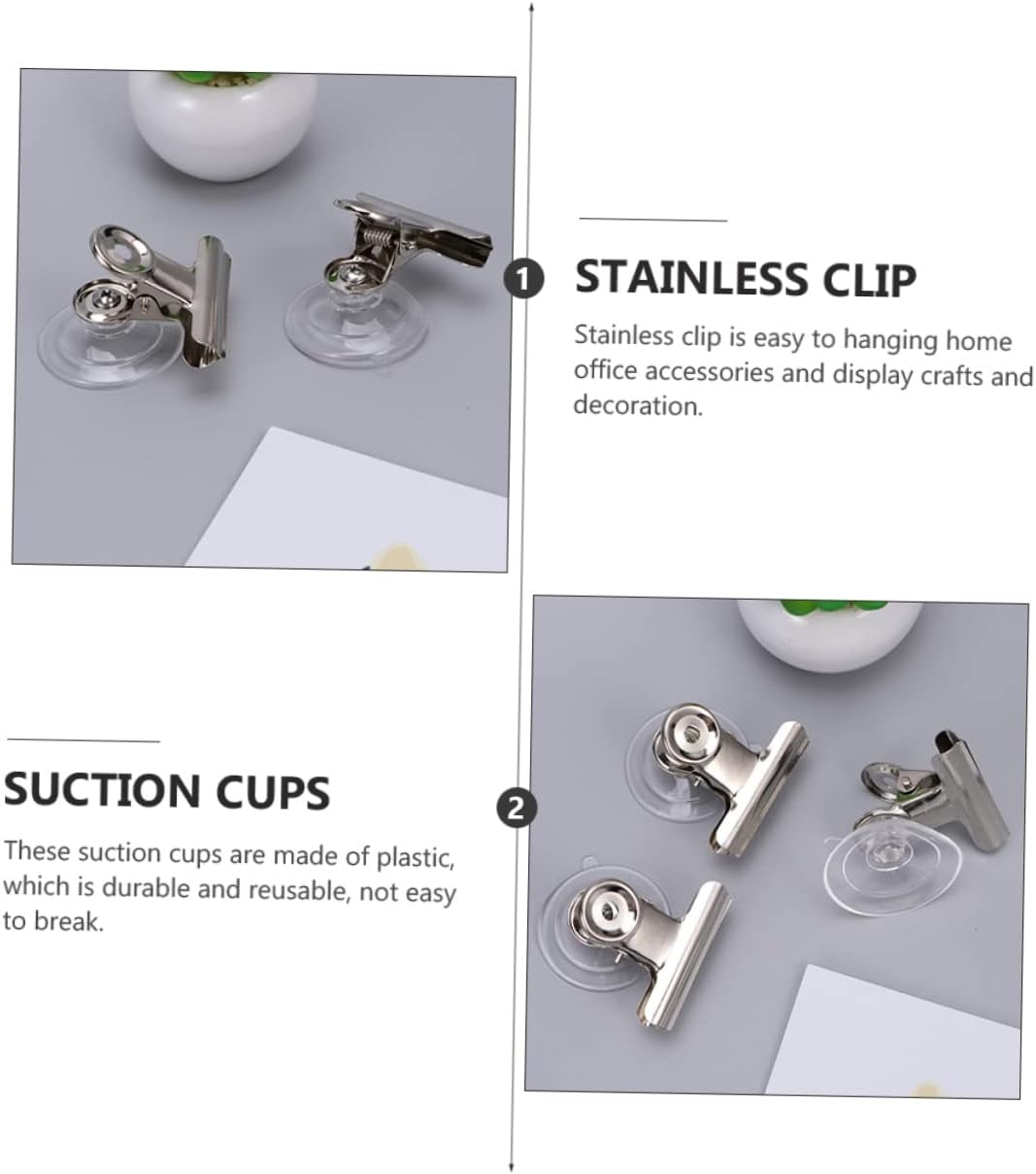 PRETYZOOM 5pcs Stainless Steel Suction Cup Hooks for Glass Window Non-Slip No Tools Needed for Kitchen Bathroom Laundry