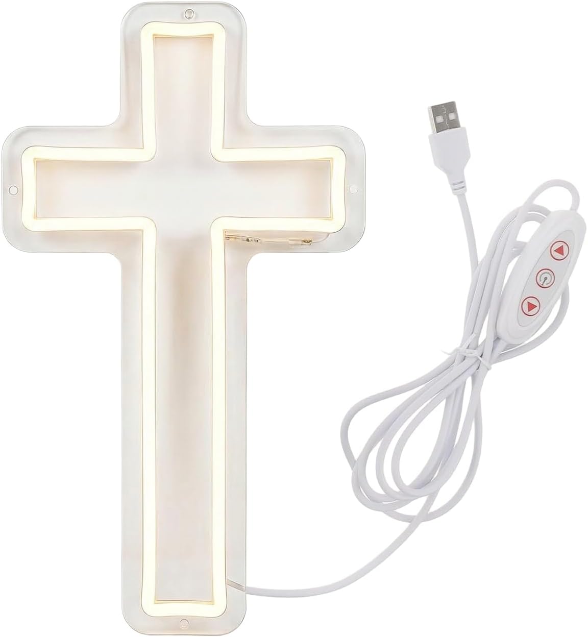 Cross Neon Sign | Religious Light Sign | Christian LED Atmosphere Light | for Homeowners Home Apartment Living Room Bedroom Office Entryway Bar Gatherings Meditation Wedding
