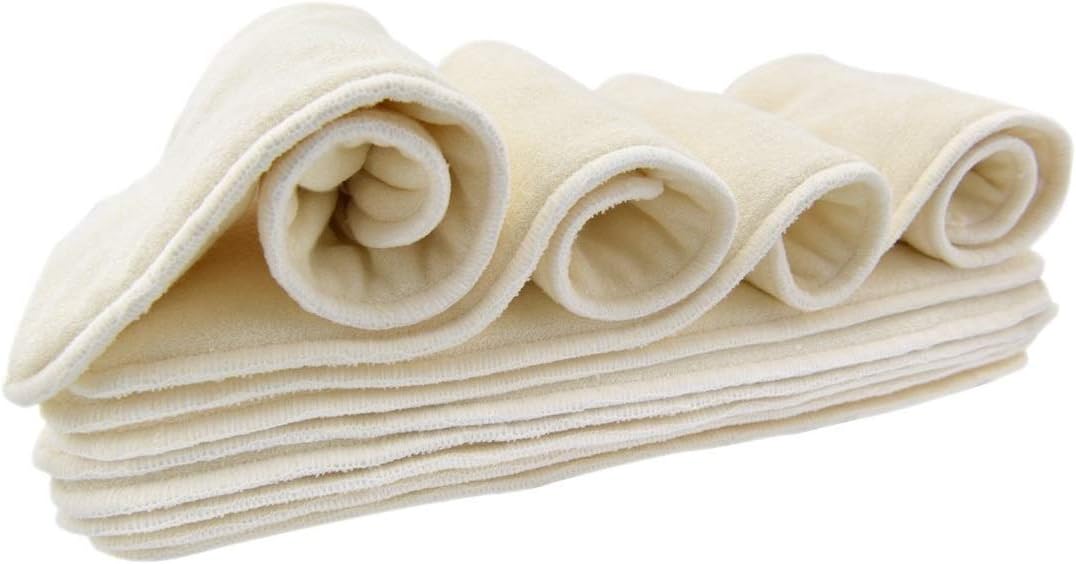 Nora's Nursery Baby Cloth Pocket Diapers Inserts 10 Pack
