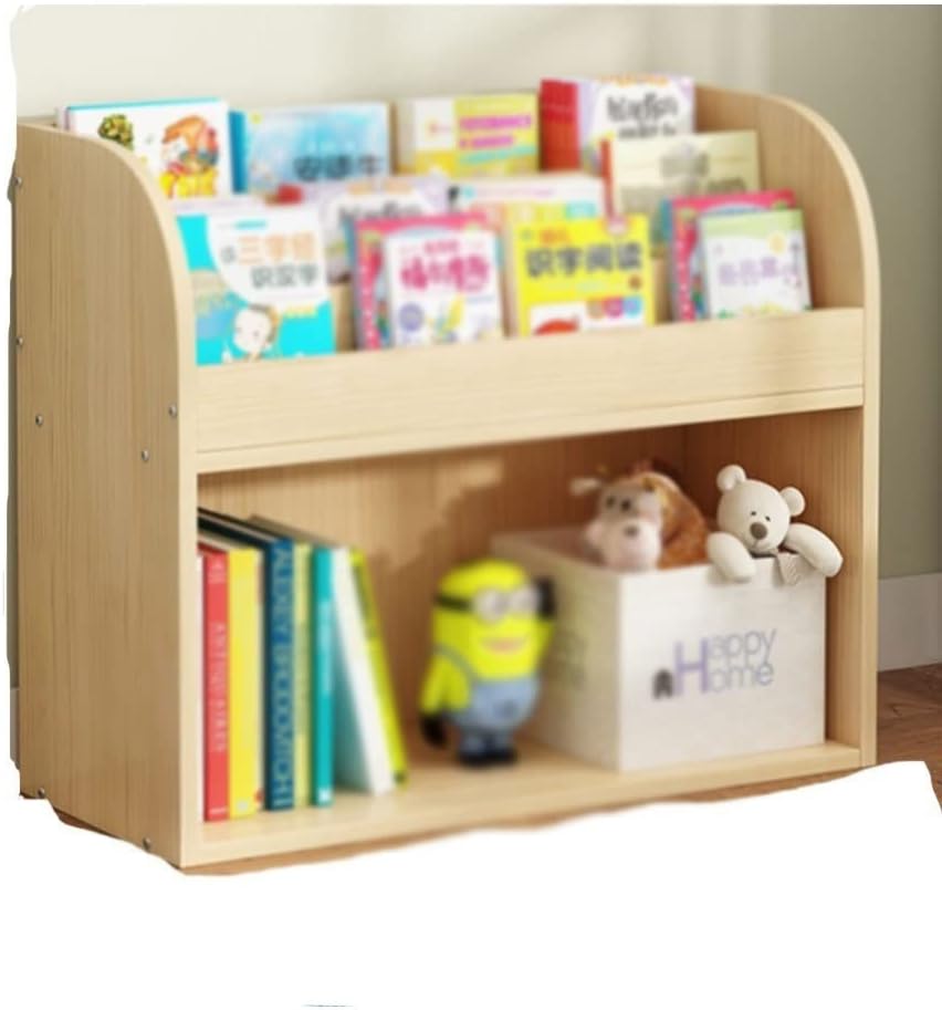 Bookcase Storage Rack Vertical Cabinet Bookshelf Industrial Bookshelf,Narrow Modern Wood Bookcase, Small Storage Unit Frame for Home Office Open Display Shelves