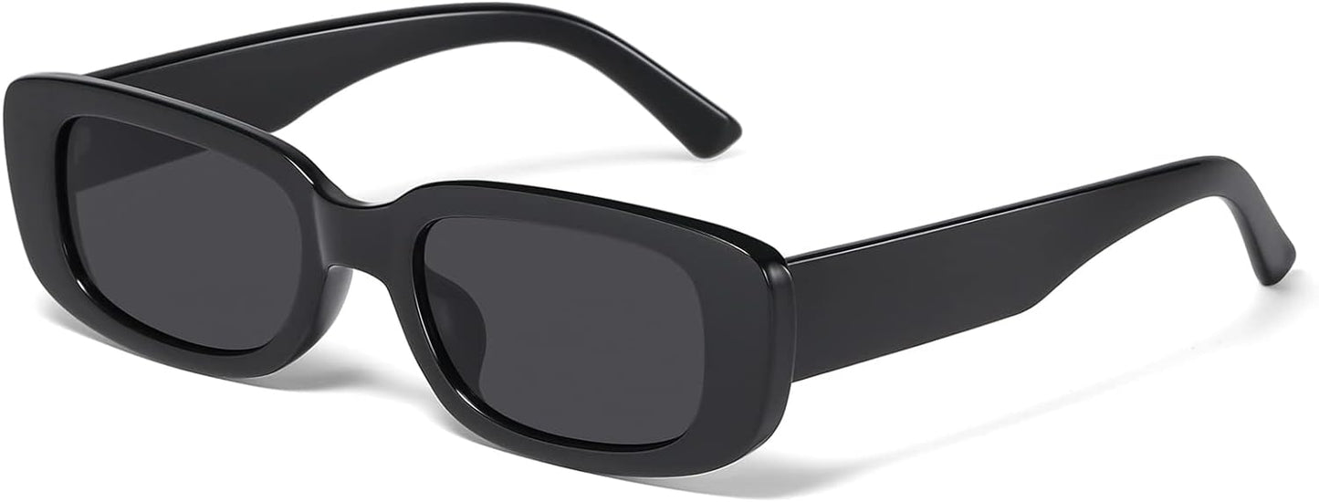 JASPIN Rectangle Sunglasses for Women Men Trendy Y2k Retro 90s Sun Glasses UV Protection Cool Square Frame