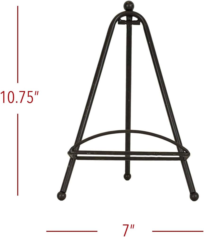 Foreside Home & Garden Farmhouse Black Metal Folding Easel