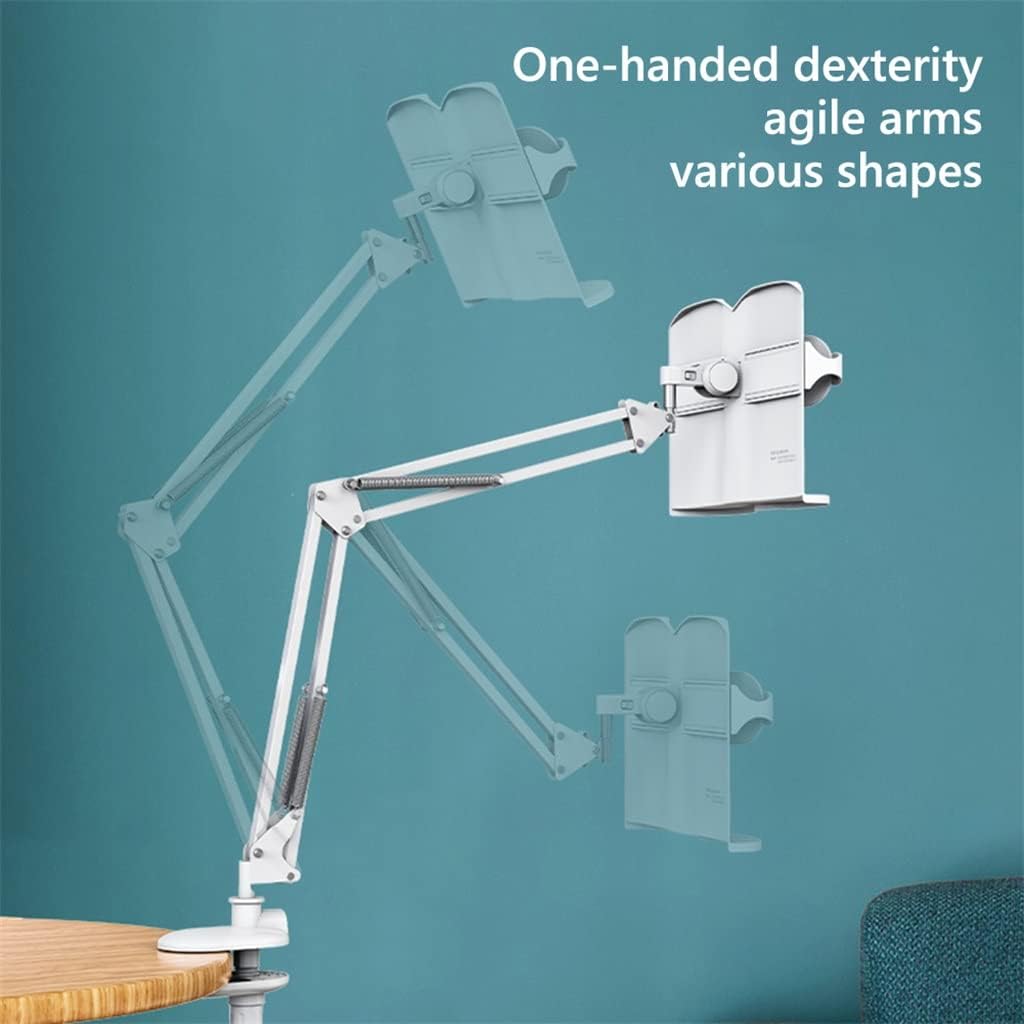Desktop Long Arm Reading Bracket Multi Angle Rotation Holder Bed Stand Adjustable Rack Books(50-170cm)