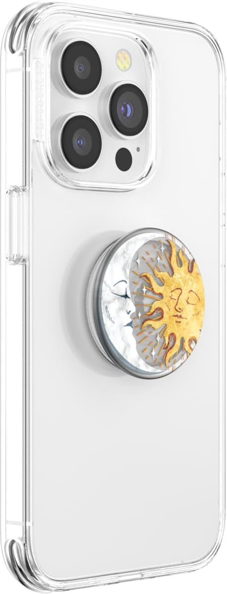 PopSockets Phone Grip with Expanding Kickstand, Adhesive Grip - Sun and Moon