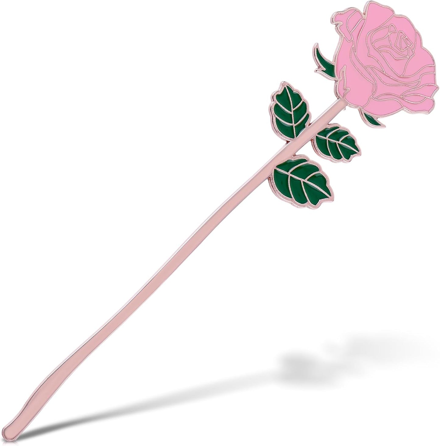 Bewudy Red Rose Bookmark Gift, Metal Book Page Holder for Reading Lovers, Teacher Appreciation Gifts Valentine Mother's Day Christmas Birthday Gift for Women Book Lovers (Pink Rose)